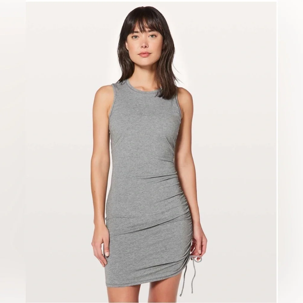 Lululemon Cinch It Dress in Heathered Medium Grey Size 8